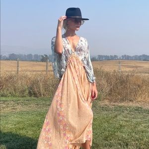 Orange & blue free people dress. Worn once